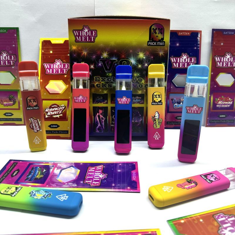 Whole Melt x Pack Man V2 Empty Disposable Vape 1ml with Screen Packaging Kit
